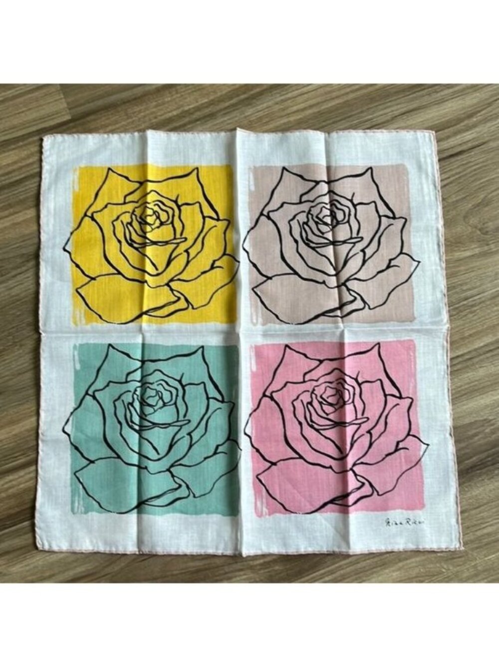 VTG Nina Ricci Rose Scarf